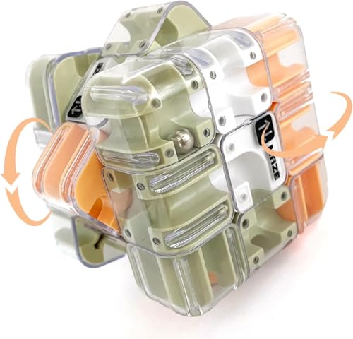 Grande Cubo Rubik Original, Cubo Rubik 3x3, Laberinto de Bolas 3D con Bolas rodantes, Juguete de Entrenamiento Cerebral de Conciencia Espacial para la reducción del estrés y el Desarrollo lógica(A)