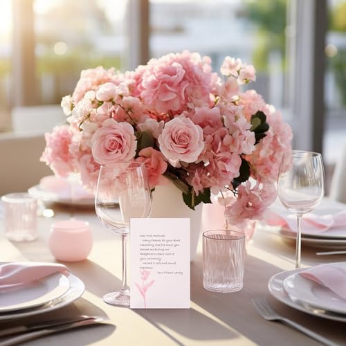 Image of Spiareal 100 Pcs Blank Note Cards Index Card, Pink, 4 x 6 in, Floral