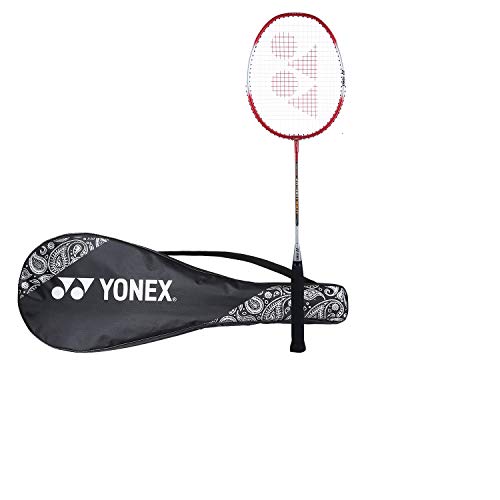 Image of Yonex ZR 100L Aluminium Strung Badminton Racquet with Full Cover (Black) & ZR 100L Aluminium Strung Badminton Racquet with Full Cover (Red) Combo