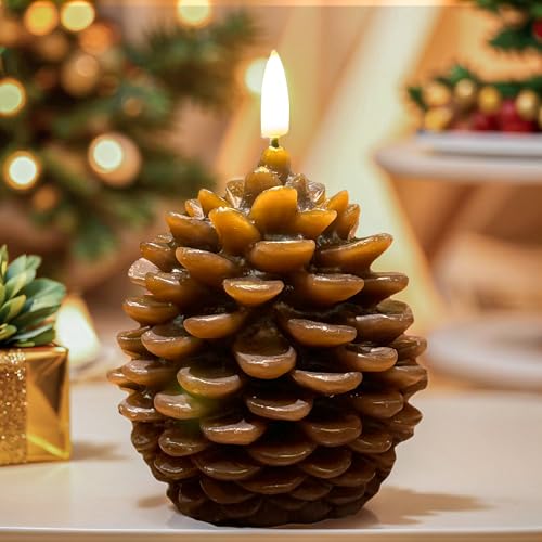 xin ming Flameless Candles Battery Operated LED Candles with Timer Dimmable Warm White Flickering Light Ideal for Rustic Decor Wedding Centerpieces Mantel and Holiday Decoration
