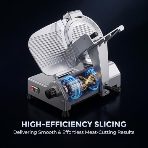 Cortadora de Carne Eléctrica Comercial 12" Semi-Auto 270W miniatura 5