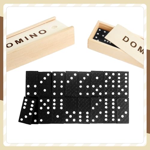 Pack de 75 Mini Dominós Clásicos de Madera miniatura 4