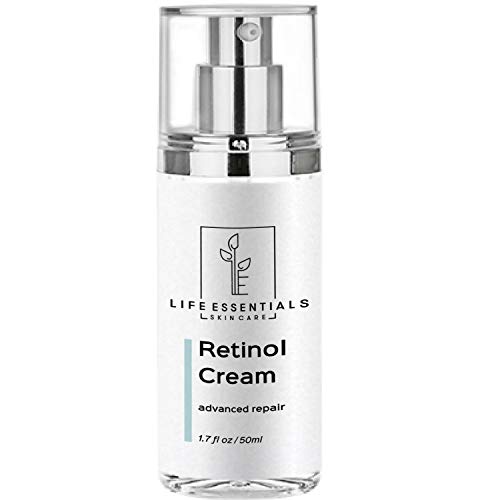 Retinol Moisturizer Cream For Face - With Retinol, Hyaluronic Acid, Vitamin E & Green Tea. (2oz Double-Sized Bottle) Best Night & Day Moisturizing Cream