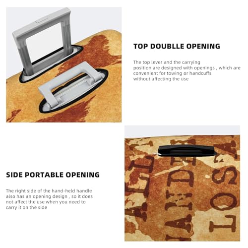 Not All Those Who Wander Are Lost2 Print Luggage Covers For Suitcase,Elastic Washable & Stretchable Suitcase Covers For Luggage, Anti-Scratch - Fits 18-32 Inch Luggage-No Luggage Included3