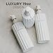 Stylish Shampoo and Conditioner Dispenser Set of 3 - Modern 19oz Shower Soap Bottles with Pump and Labels - Easy to Refill Body Wash Dispensers for an Instant Bathroom Decor Upgrade