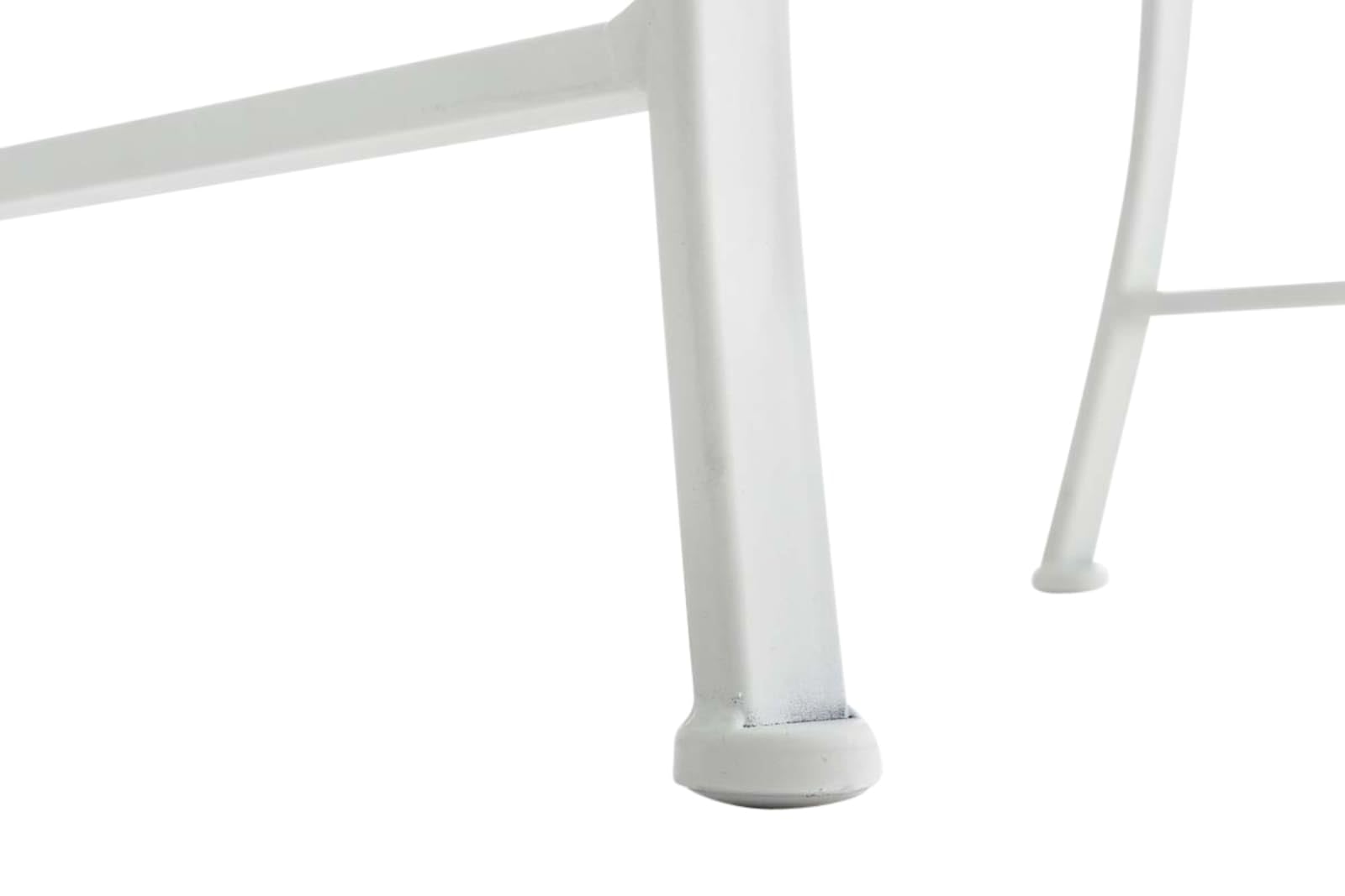CLP Juego de 2 sillas de jardín Punjab de Estilo casa de Campo I Silla de Hierro Lacado I Silla de jardín Extra Robusta, Color:Blanco