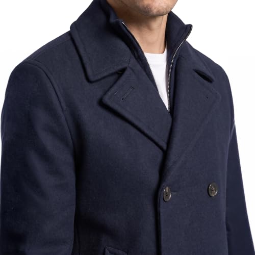 Image of Nautica Men's Wool Blend Peacoat - Double-Breasted Winter Coat, Regular, Big & Tall Sizes