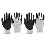 Zxfdsfdbnm Dauerhaft schnittfeste HPPE Handschuhe mit rutschfestem für den Umgang mit spitzen Gegenständen in der Arbeitssicherheit, HPPE Arbeitshandschuhe gegen Stichverletzungen