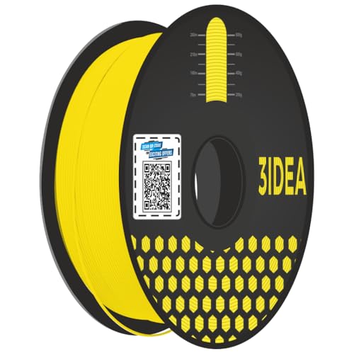 Image of 3Idea Premium PLA+ Yellow 3D Printer Filament 1.75mm Dimensional Accuracy + /- 0.03mm Net Weight- 1 KG