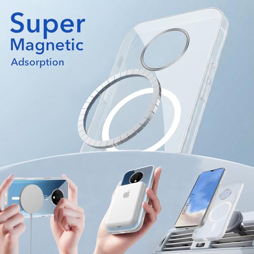 Image of Jkobi Lifetime Anti-Yellow MagSafe Compatible Clear Back Cover Case for OnePlus 7T (Sleek Hard Crystal | Shockproof and Camera Protection)