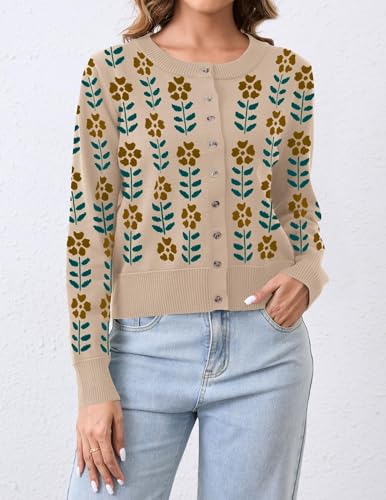 Image of Ziesexy Womens 2026 Leopard Cardigan Cropped Button Up Sweater