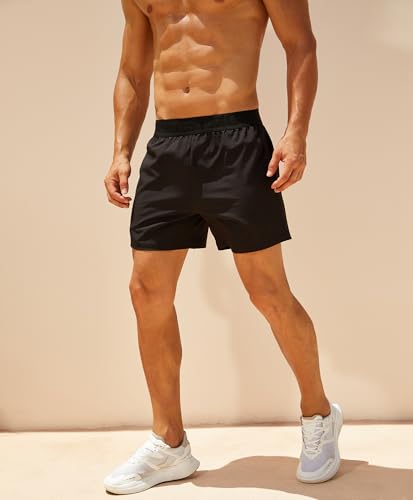 Mens 2 Packs Gym Workout Shorts Lightweight Quick Dry Training Running 5 inch Two Packs Shorts2