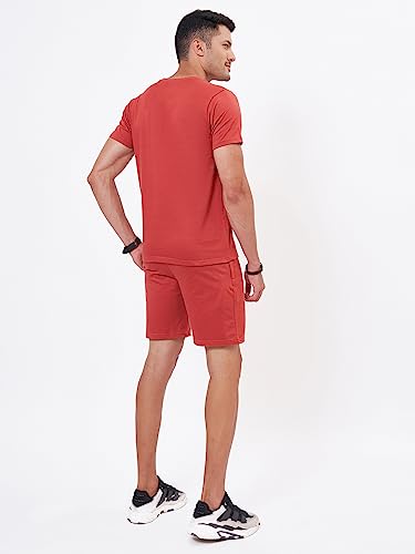 Image of ZU Mens 100% Cotton Regular Round Neck Co-ord Set for Men Half Sleeve T-Shirt and Shorts