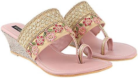 Shoetopia Women's & Girl's Woven Design Wedges Heels