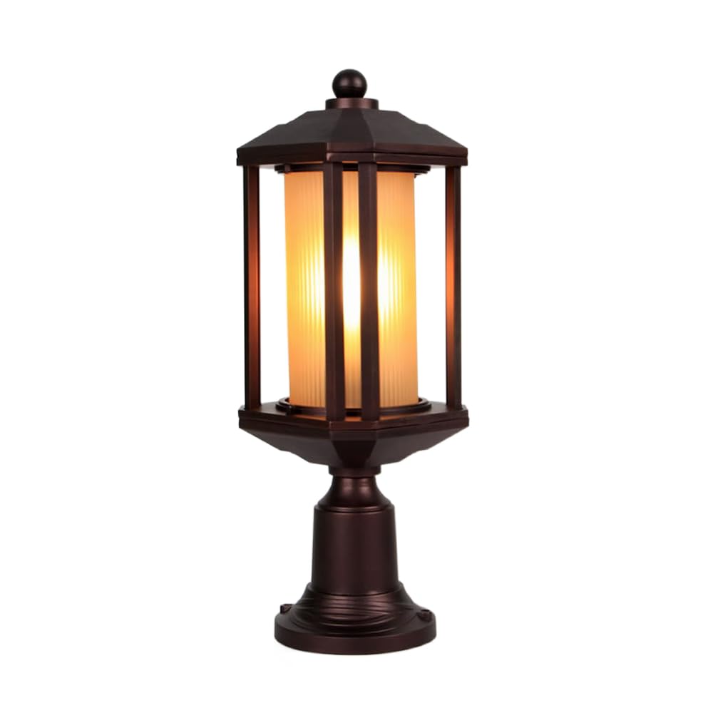 FYZDLAOR Yard Post Light, Modern Outdoor Post Light, Ip65 Waterproof Post Light, Lawn Garden Post Light, 60 Watt Landscape Light