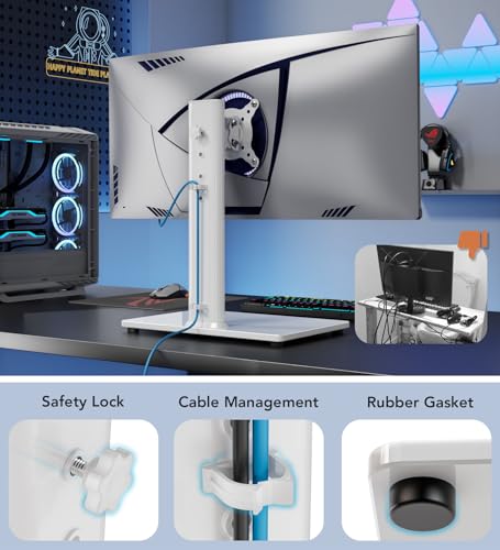 Hemudu Monitor Ständer Tischständer für 13 Zoll-32 Zoll Monitore, schwenkbar, neigbar, rotierbar, höhenverstellbar – Ansicht 6