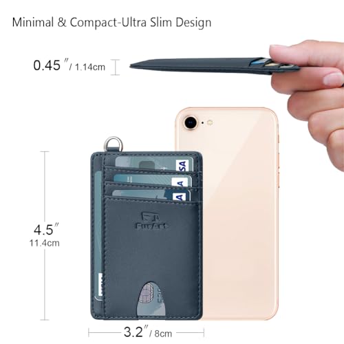 Image of FurArt Slim Minimalist Wallet RFID Credit Card Holder for Men | slim minimalist compact rfid id window thin