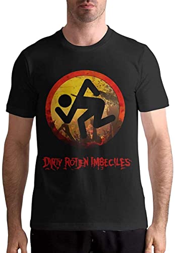 Dirty Rotten Imbeciles Men's Fashion Tops Short Sleeve T-Shirt Crew Neck Cotton Tee(3X-Large)