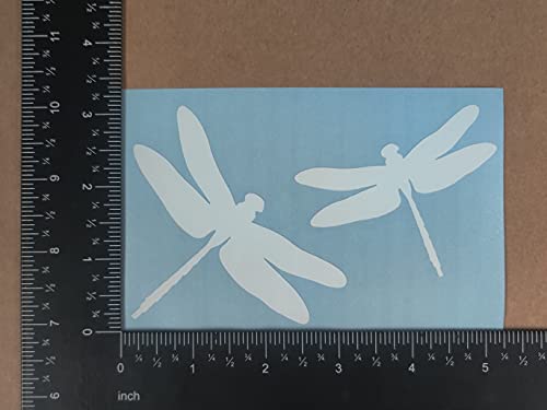 Image of Dragonfly Decals 4 Pack (White, Large ~5 inch)