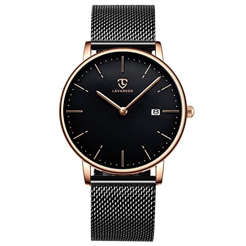 Ben Nevis Wristwatch, Simple, Stylish, Thin, Casual, Date Display, Waterproof, Analog Quartz Watch, 01-black, Bracelet Type