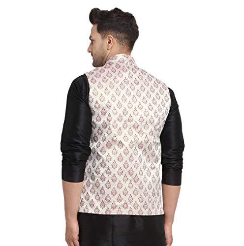 Image of ABH LIFESTYLE Men's Jacquard Nehru Jacket.