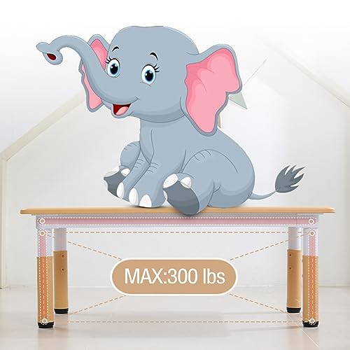 Kids-Table-and-6-Chair-Set-Height-Adjustable-Multifunctional-Desk-Ergonomically-Designed-Chairs-Max-300lbs-for-Ages-2-10-Classroom-Daycares-Home Kids Table and 6 Chair Set Height Adjustable Multifunctional Desk Ergonomically Designed Chairs Max 300lbs for Ages 2 10 Classroom Daycares Home