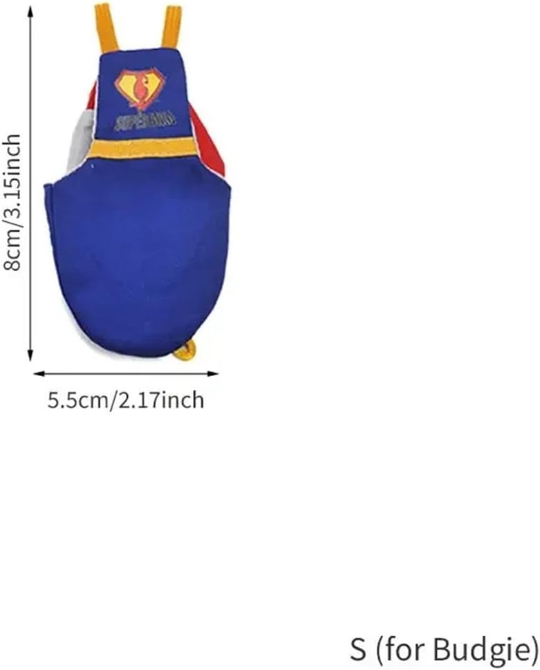 Bird Diaper, Parrot Diaper Cute Bird Physiological Cockatiel Pigeons Pet Birds Flight Suit Clothes Nappy Washable(S (for Budgie))