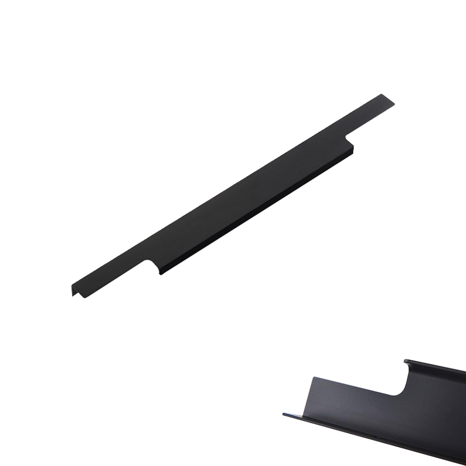 Tiradores Muebles Negros, 2 Piezas Tiradores Cocina Aleación de Aluminio | Anodizado, Tirador Armarios Centros: 160-800mm Tirador de Puerta Manijas de Cajones Gabinete Ocultos 320mm/12.5in