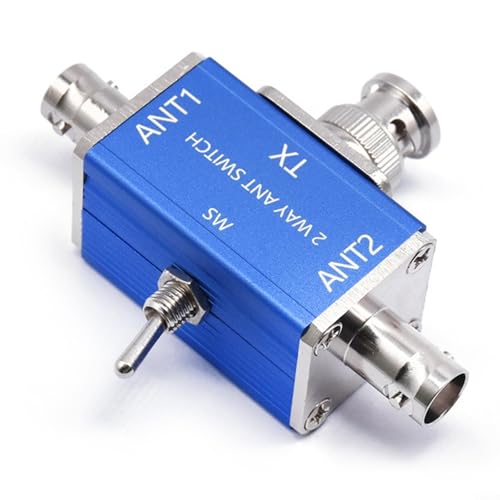 Entgoinggo - Entgoinggo Interrupteur coaxial à 2 positions, commutateur coaxial d'antenne CB/HAM pour stations de base radio CB/HAM modèles portables portables (BNC)