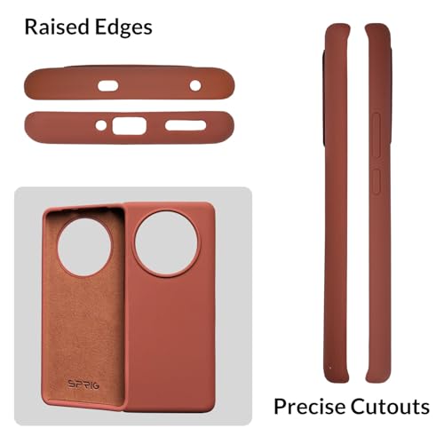 Image of SPRIG Compatible with Realme 11 Pro Premium SilkTone (Liquid Silicone) Back Cover Drop Tested Shock Proof Mobile Case for Men, Women, Boys and Girls with Camera Protection (Dark Brown)