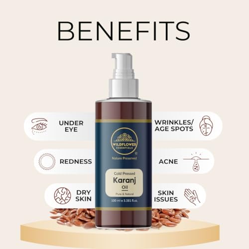 Image of Karanj Oil (Pongamia pinnata) Cold Pressed For Hair, Skin & Body Pure & Natural 100ml