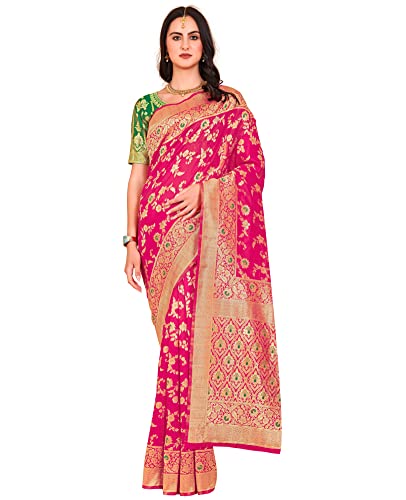 Image of Glory Sarees Women's Banarasi Silk Saree With Blouse Piece (Kara164 Parent)