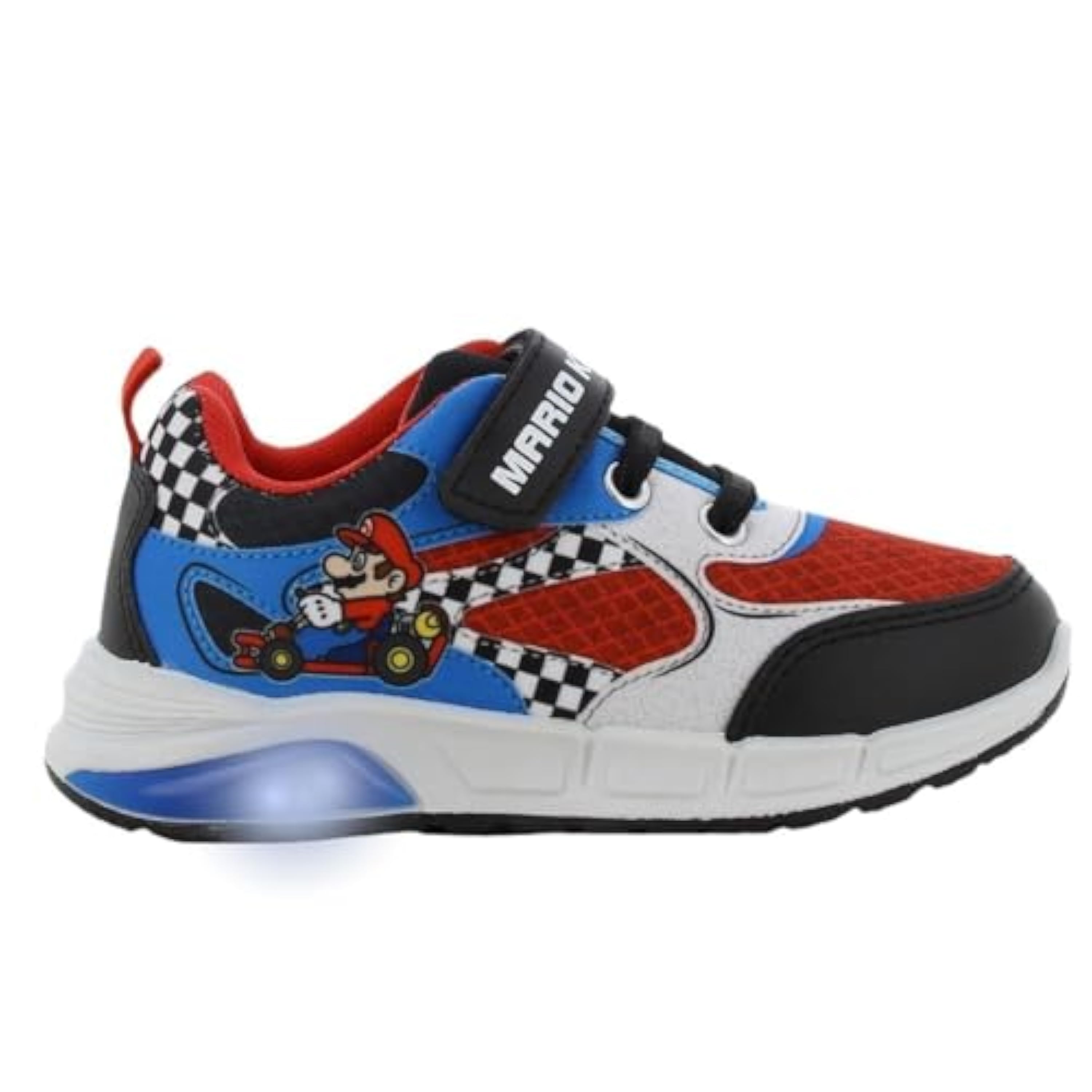 Leomil Super Mario Zapatos Zapatos con Luces niños 27, Ideal para la Escuela y el Tiempo Libre, Negro