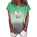 Tshirt Femme Lockeres Smocké Manche Courte Haut Dégradé de Couleur été Ski T Shirt Femme Doux Nouveauté Col Rond Mince Oversize
