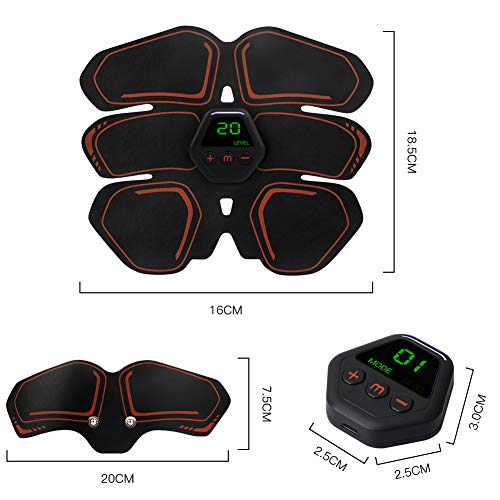 EMS Abdominal Muscle Cordless Abs Muscle Trainer Smart AB Toning Abs Training Home Office Smart EMS Body Abdomen Equipment for Women Men Hip Leg Arm Waist - Thumbnail 7