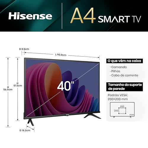 Smart TV Hisense 40" FHD com DTS, Controle de Voz e Alexa - Imagem 2