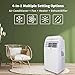 Uhome 12,000 BTU, 2024 New Portable Air Conditioner with Heat, 4-in-1 function Dehumidifier & Fan, Cools & Heats Space up to 450 Sq.ft, Remote Control and Window Kit Included, White