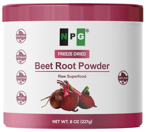 NPG Beet Root Powder 8 Oz, Pure Raw Beetroot Superfood (Packaging May Vary)
