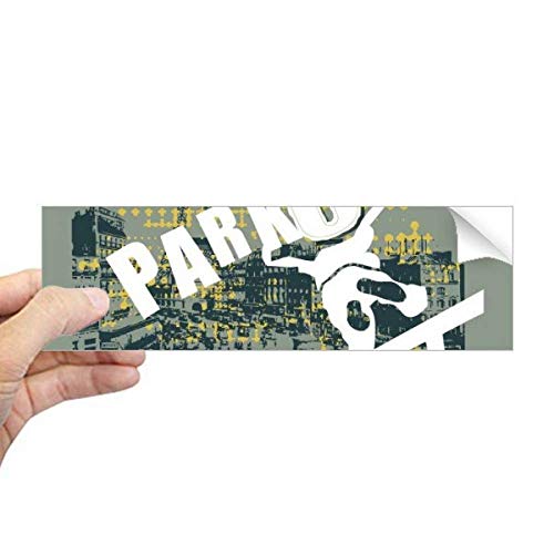 Adhesivo de parachoques de graffiti hip-hop de París para lucir un estilo urbano