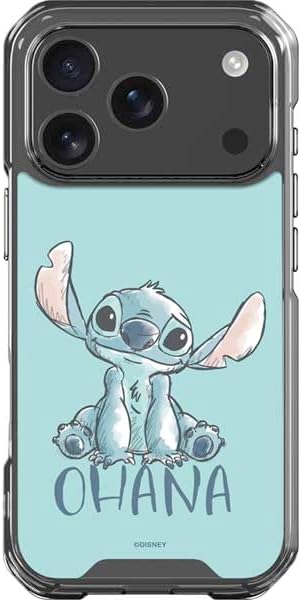 Skinit Clear Phone Case Compatible with iPhone 17 Pro - Officially Licensed Disney Lilo and Stitch Stitch and Scrump Design