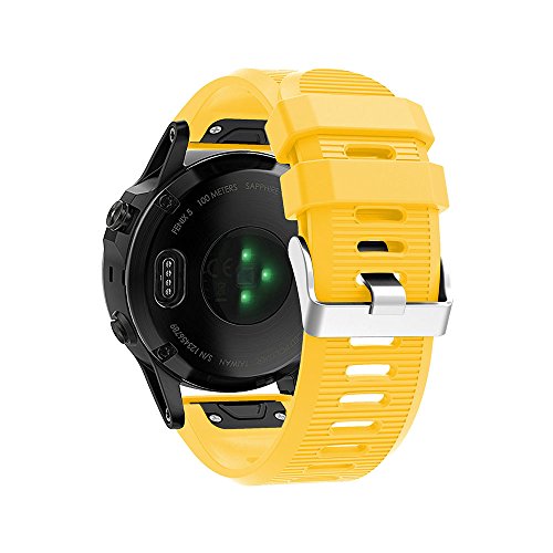 Correa de 26 mm para Garmin Fenix 5X de silicona estructural y alta resistencia 5