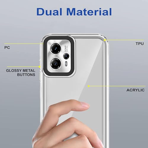 Image of amazon basics Back Case Cover for Motorola Moto G13 (TPU + PC Transparent)
