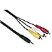 Produktbild Hama Camcorder Video-Anschlusskabel (3,5-mm-Klinken-Stecker, 4-polig - 3-fach Cinch-Stecker, 1,5 m)