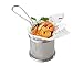 Produktbild Servier-Edelstahl-Frittierkorb, Miniatur Frittierkorb für Pommes, Zwiebelringe etc., Snack-Korb, aus Edelstahl Ø 9 cm, H: 8,5 cm, Griff 9 cm