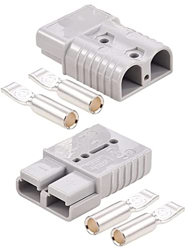Liyafy Battery Quick Connect Disconnect Electrical Plug 175A 1/0Awg For Recovery Winch Or Trailer W 4 Pcs Terminal Pins 2Pcs #TOP1