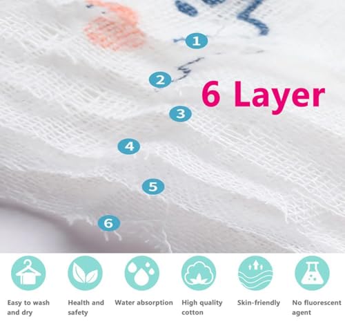 Image of Muslin Cotton Printed Bath Towel for Babies Cotton Super Soft Towels for Newborn Baby Highly Absorbent Bathing Towel,Kids Boys and Girls Size 50 x 100 cm (Multicolor Printed (Pack of 1))