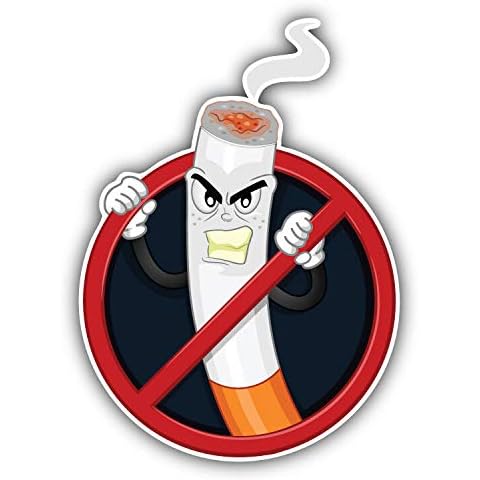 No Smoking Sign Window Truck Car Bumper Sticker Decal 4'' x 5''