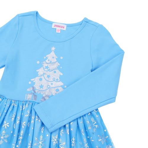 JESKIDS Girls Christmas Dress Long Sleeve Sequin Tulle Dress3