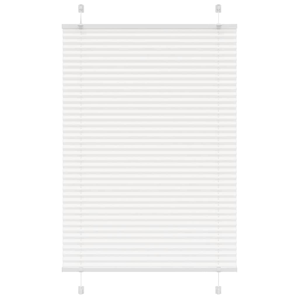 vidaXL Pleated Blind White 100x150 cm Fabric Width 99.4 cm Polyester, pleated window shade, pleated shade, concertina blind, plisse blind