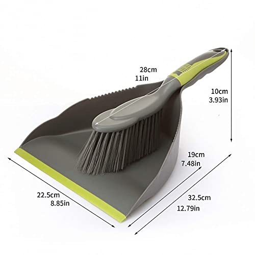 Dustpan And Brush,Brush And Dustpan Set,Dust Pan With Brush Ldeal For Cat Pets Home Kitchen Office Use-Dark Green #TOP6